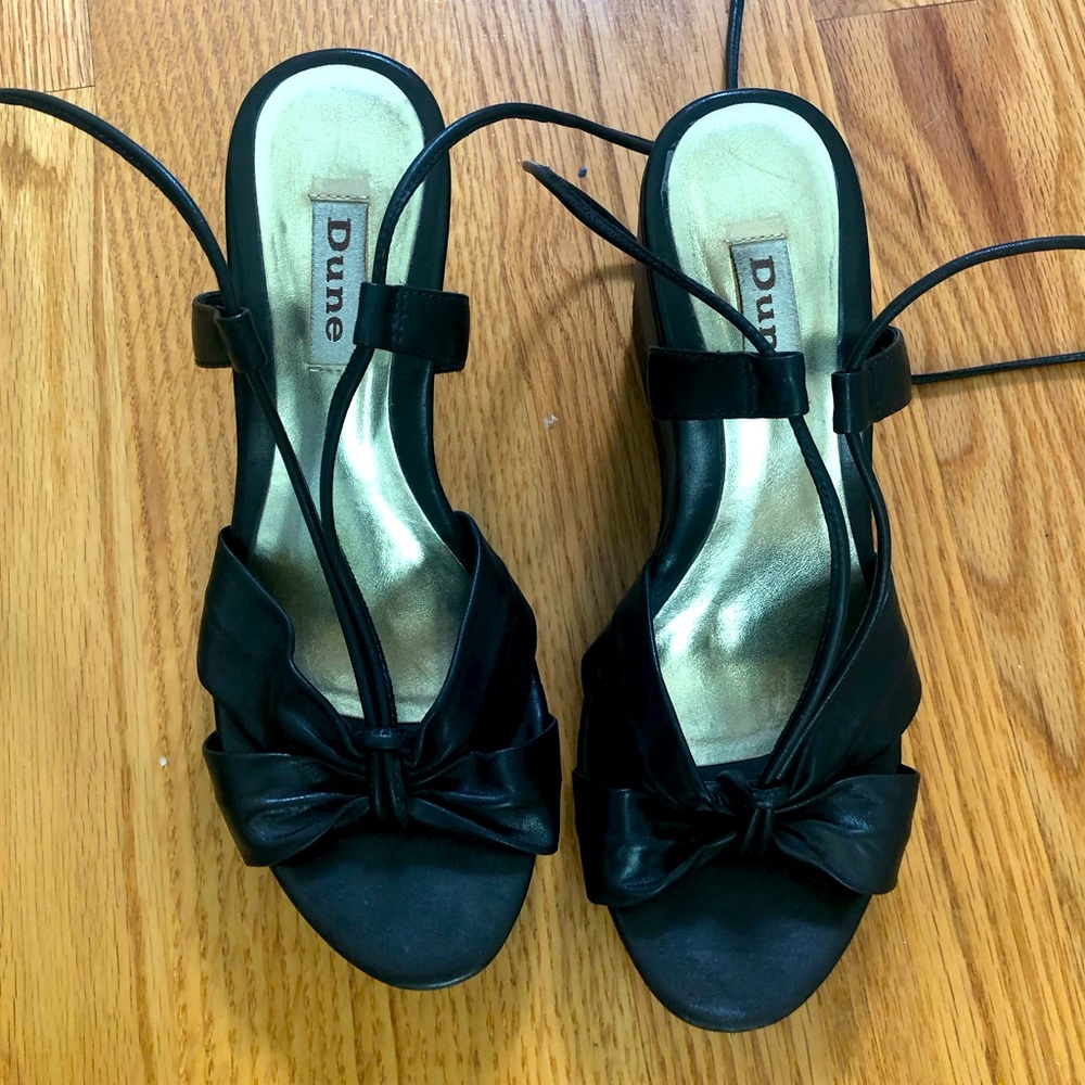 Dune London 2000s black wedge heels, US 8